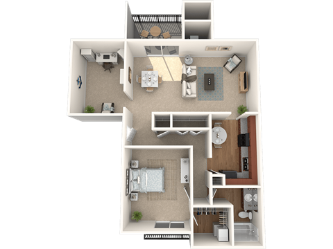 Keystone Crossing Apartment Two Bedroom